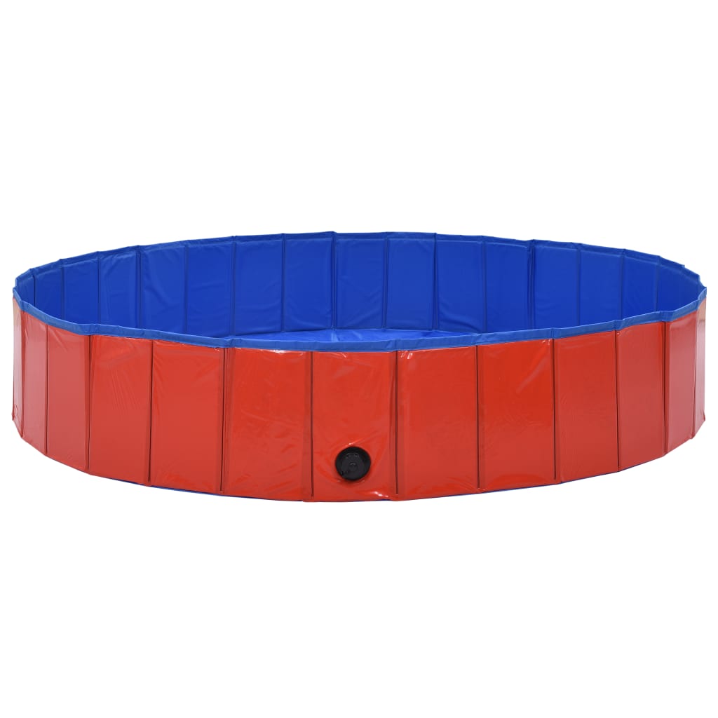 Dog Pool PVC Red Swimming 63"x11.8" Foldable