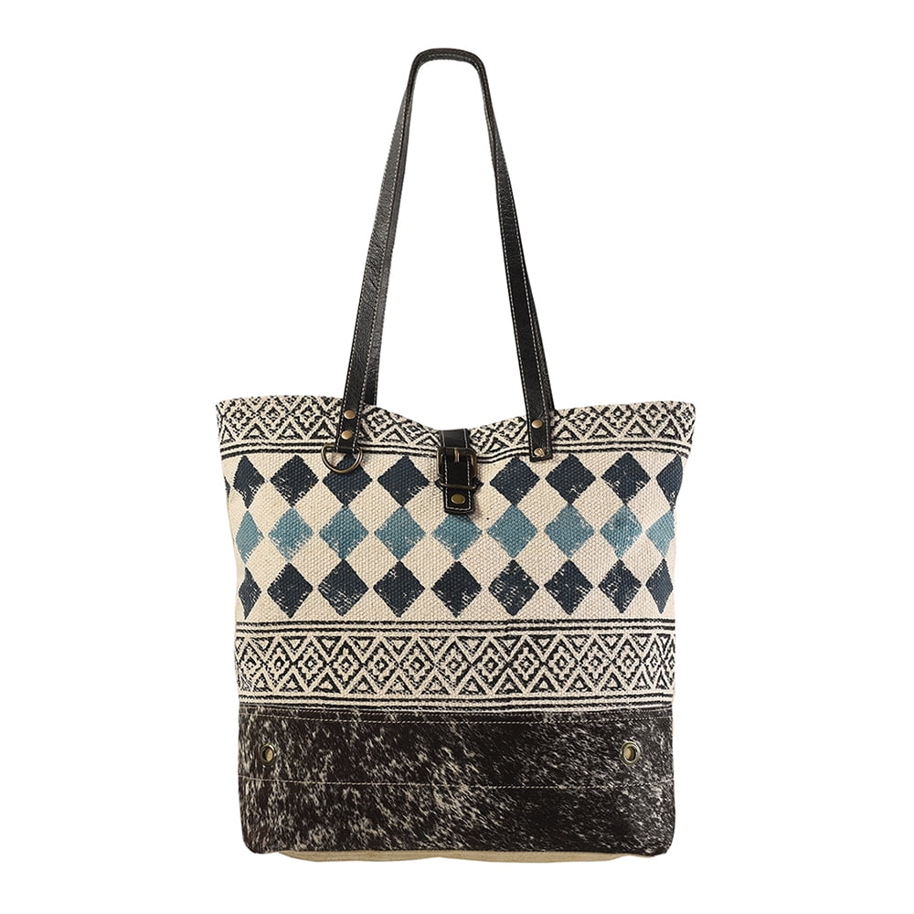 Upcycled bag Hair-on KB Leather Wool TOTE Canvas purse women OHLAY western Upcycled handbag Genuine KB238
