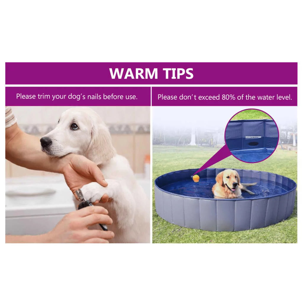 Dog Pool PVC Red Swimming 63"x11.8" Foldable