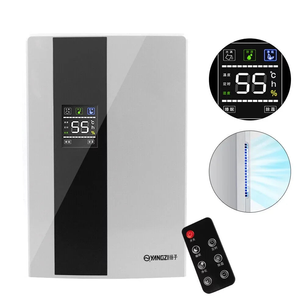 Quiet and Dehumidifier Tank with Dehumidifier 2200ml Remote Portable liquid Ultra TOOL1SHOoo LCD