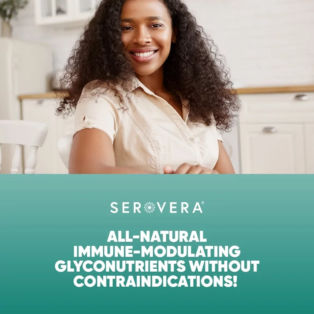 with for Up Serovera Supplement to Veggie 500-Immune Free- Support Caps-Gluten L-Glutamine-270 Modulator System 3 Colon AMP Months Health-Immune Supply