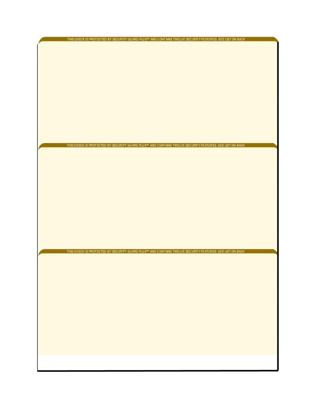 w Zapco Checks, Paper, High-Security 8-1/2" PACK Complex Organic Microperfed Check Background OF - SHEETS Security 100 12 11", x 3-Up Features Pattern, with
