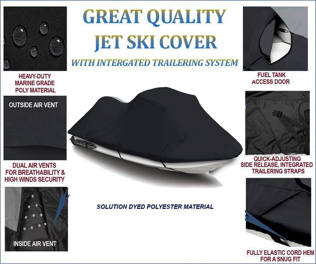 2009 2012 600 WaveRunner BLACK DENIER 2013 Sport 2010 JetSki 2007 2011 Cover PWC Jet VX Ski 2008 Compatible Yamaha Cover 2014 for