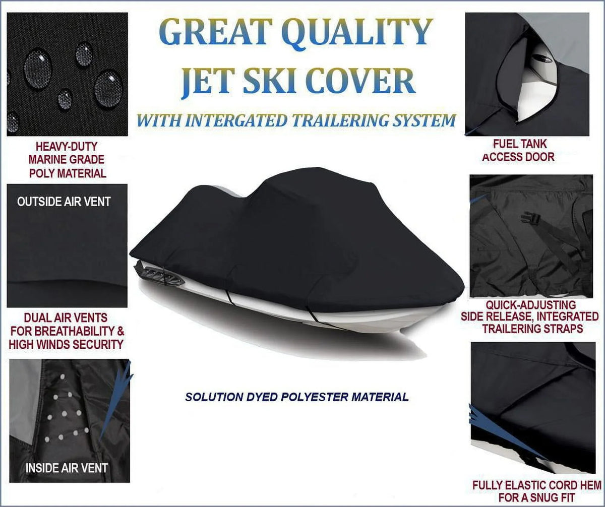 2009 2012 600 WaveRunner BLACK DENIER 2013 Sport 2010 JetSki 2007 2011 Cover PWC Jet VX Ski 2008 Compatible Yamaha Cover 2014 for