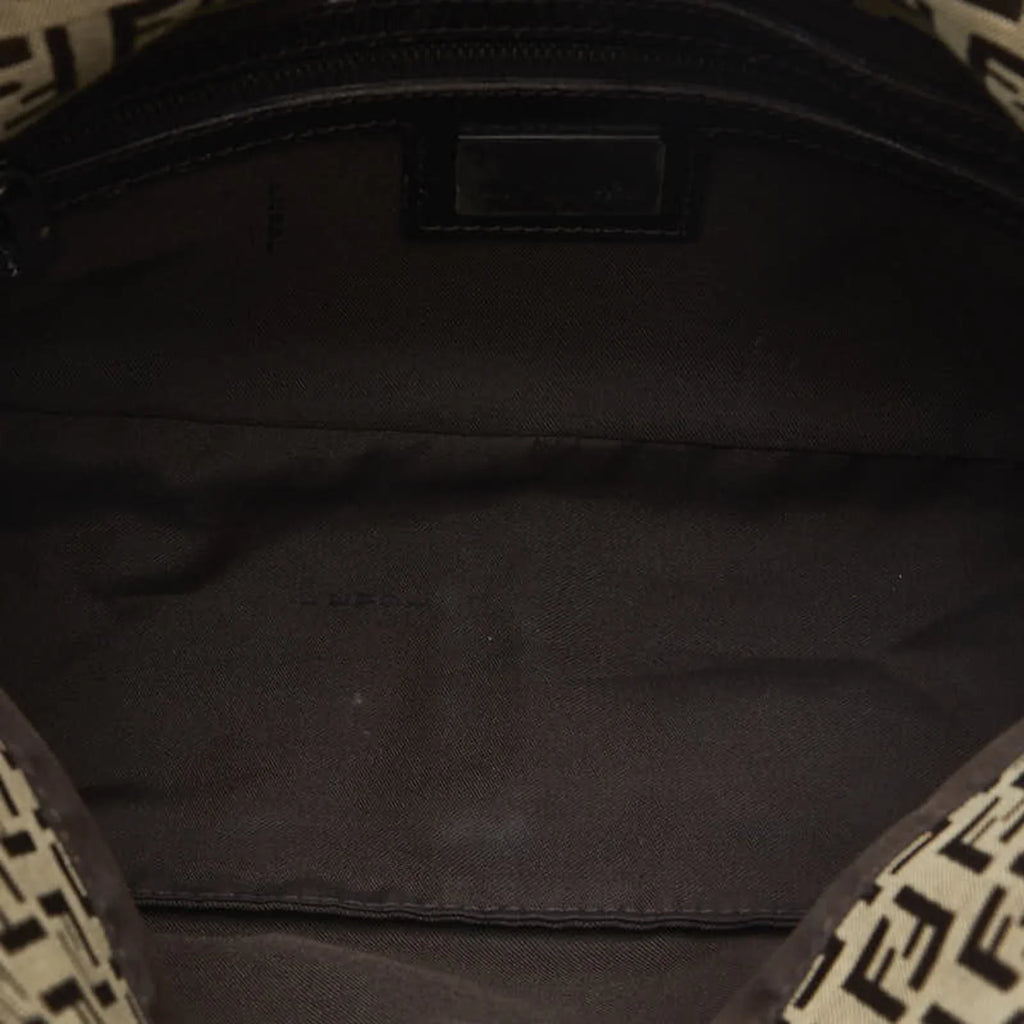Women's Bucket Zucchino Mamma Bag Leather Pre-Owned Shoulder FENDI 8BR003 Canvas Brown (Fair)