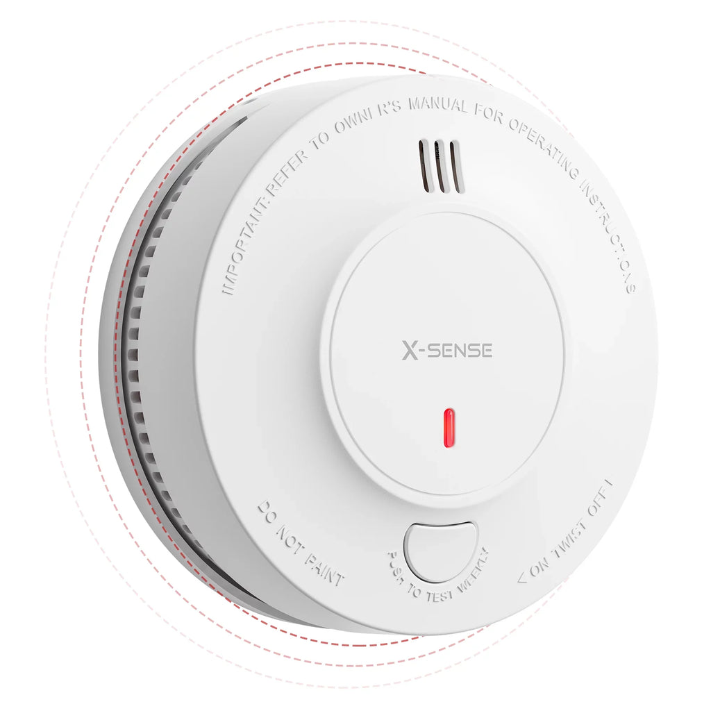 X-Sense Transmission ft Smoke Interconnected Photoelectric with Wireless 820 SD19-W Range, Detector, over
