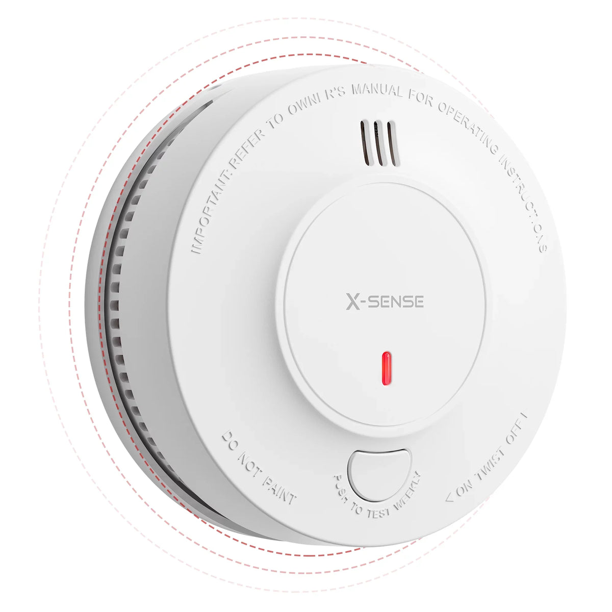 X-Sense Transmission ft Smoke Interconnected Photoelectric with Wireless 820 SD19-W Range, Detector, over