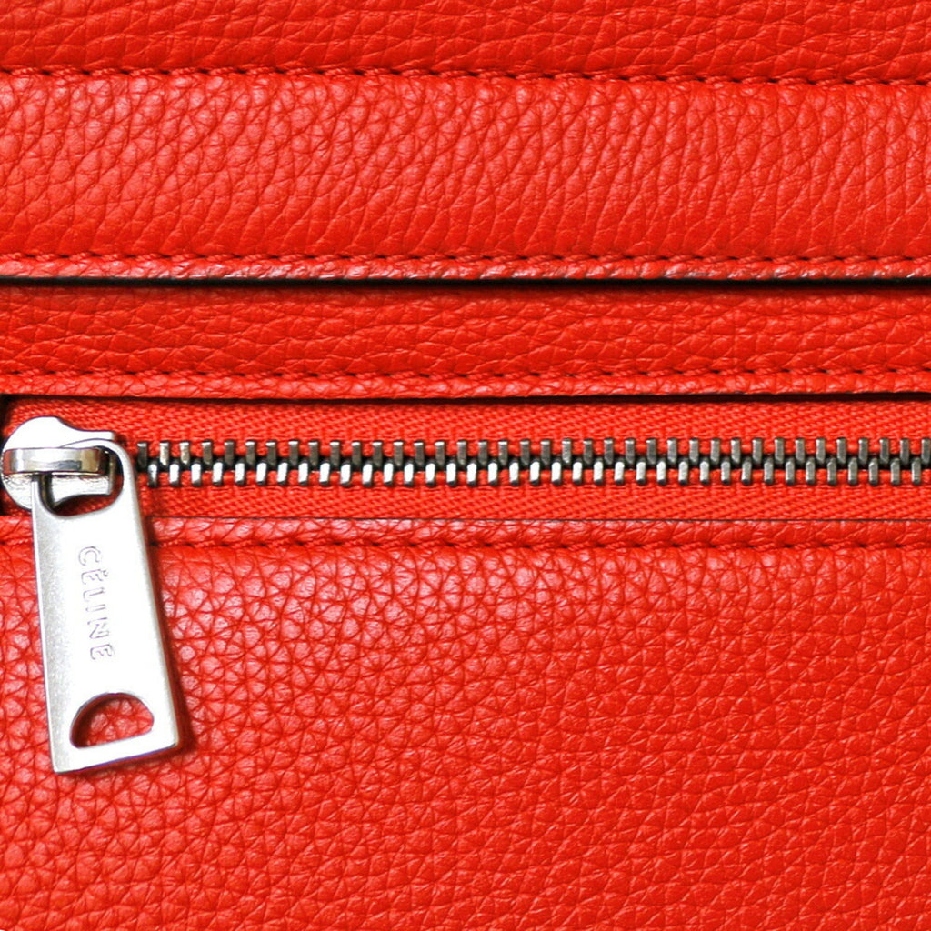 Orange (Fair) CELINE Pre-Owned Leather Celine Women's Trapeze Handbag