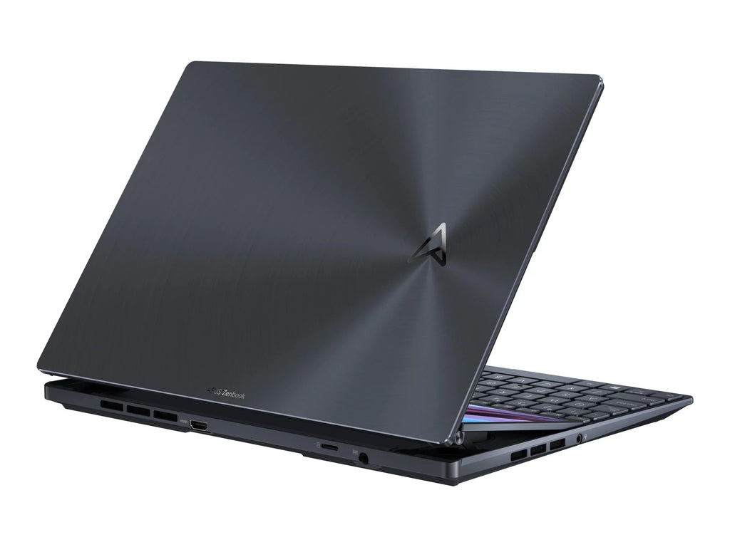 Pro - 32 11 ASUS Home GF 2880 RTX x GB SSD / black Duo 2.5 Core Performance OLED Wi-Fi (2.8K) - Hz 6E - tech RAM 1 - Win touchscreen - NVMe, OLED Zenbook i9 3050 120 12900H Intel TB - - GHz @ 1800 14 - UX8402ZE-DB96T Ti 14.5"