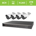 True Fixed HDD Video Revo IP PC Remote Phone, MAC Lens Indoor/exterior Via x 2TB Cameras Smart 4K Access 4 NVR HD 8CH. 4K System, Surveillance Tablet, - & Ultra