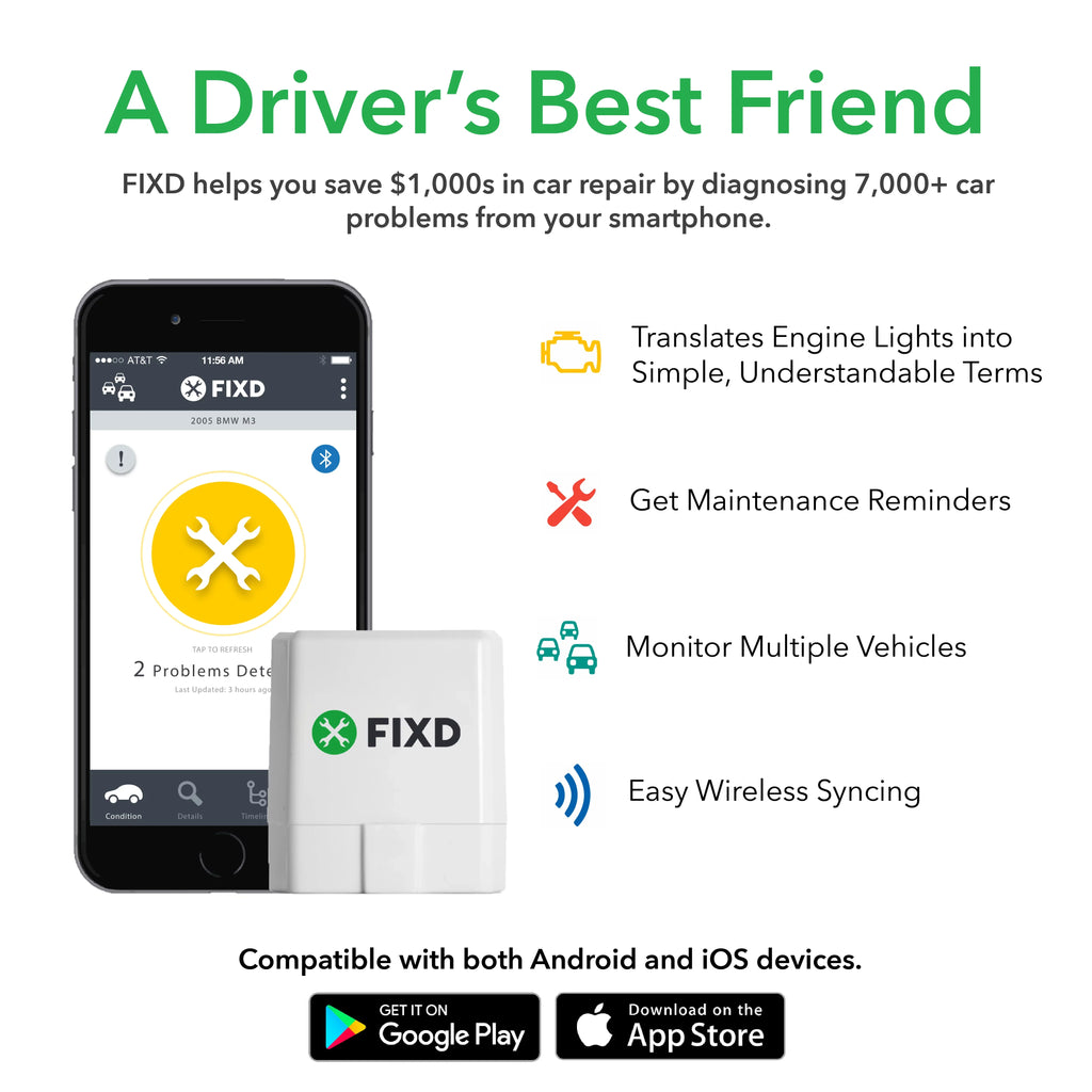 FIXD Active OBD-II Monitor II Gen Car-Health
