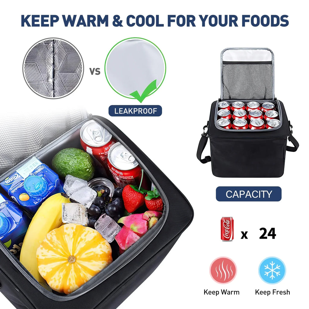 4 for Multi Bag Trunk Cooler SUV Car Truck Organizer, Leakproof Storage in 1 Box Trunk with Compartment Insulated Collapsible Storage Car