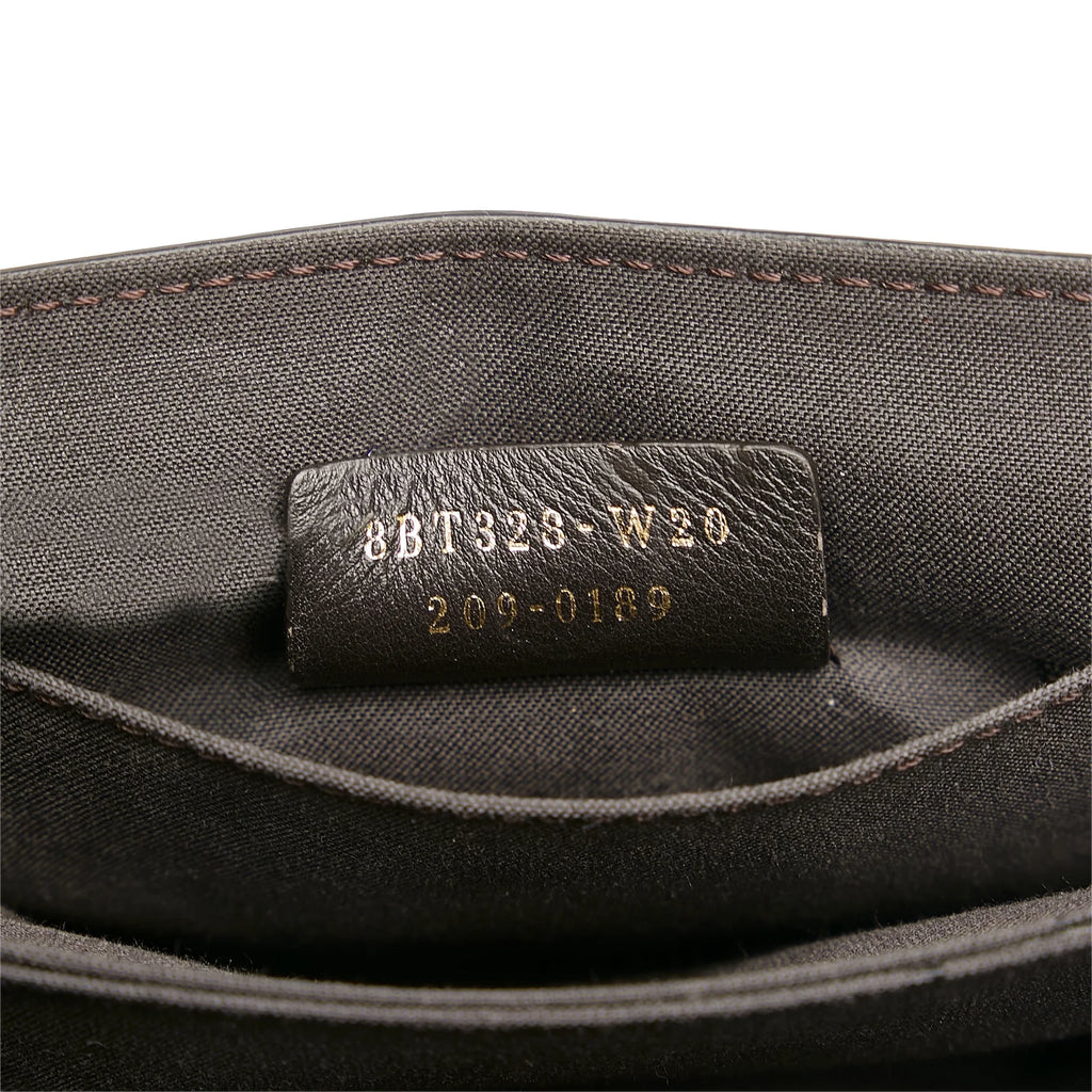 ID Authenticated Pre-Owned Leather Fendi (Good) Black Unisex Bag Calf Crossbody Small