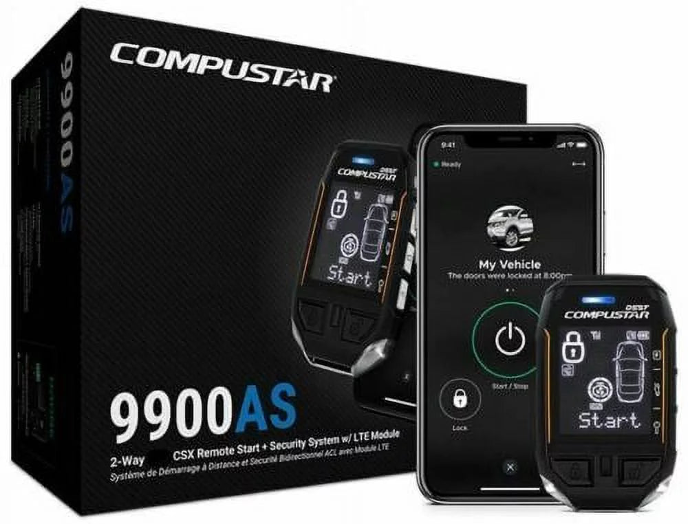 CSX CSX9900-AS 2-Way Start Security LTE Compustar Remote with Module Drone + Kit